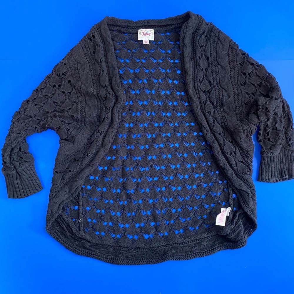 black cardigan